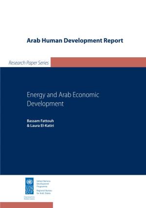 Energy and Arab Economic Development