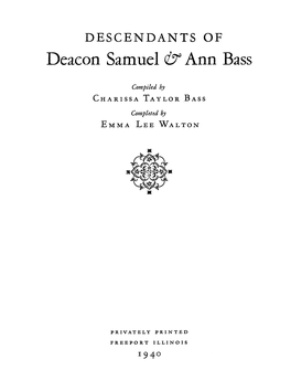 Deacon Samuel & Ann Bass