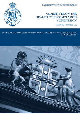 Committee on the Health Care Complaints Commission
