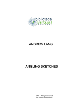Andrew Lang Angling Sketches