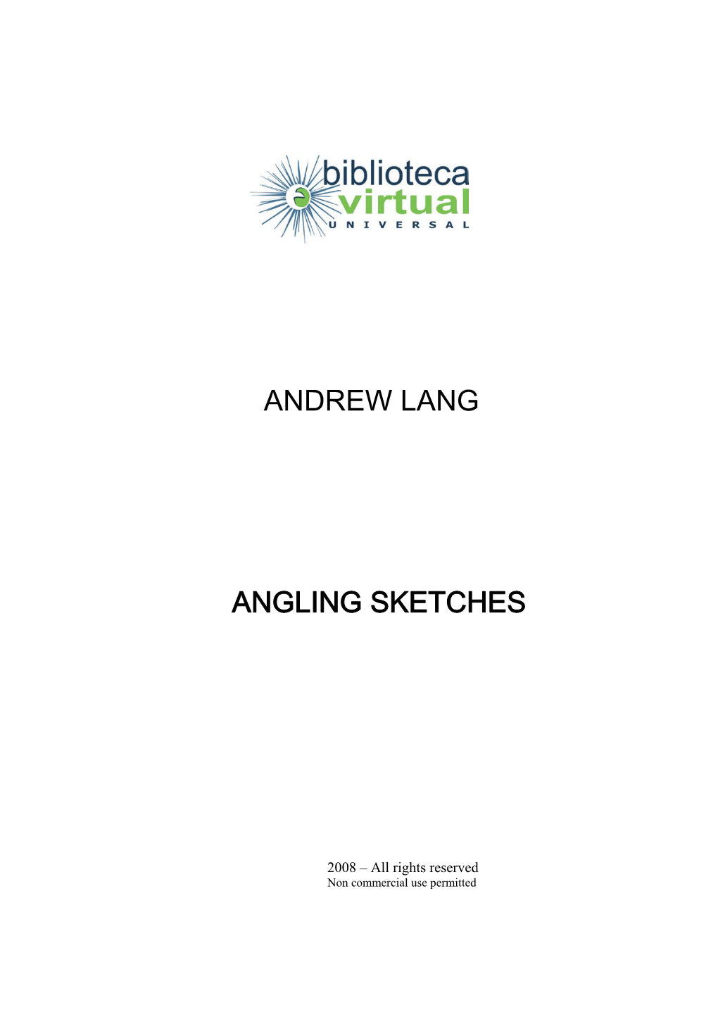Andrew Lang Angling Sketches