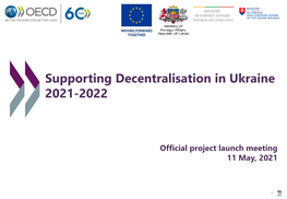 OECD Support to Decentralisation in Ukraine: 2021-2022