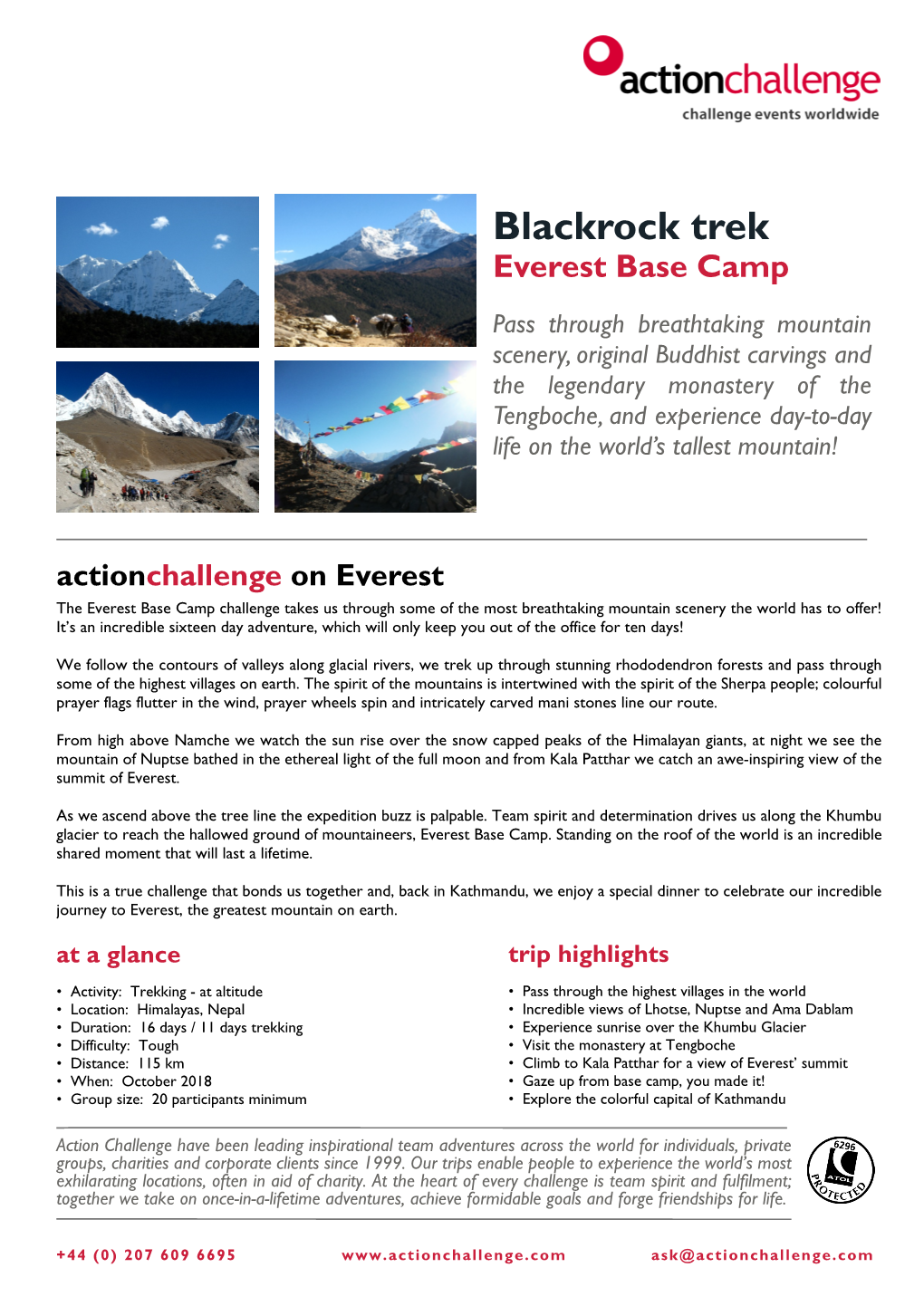 Blackrock Trek Everest Base Camp