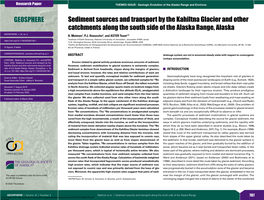 Sediment Sources and Transport by the Kahiltna Glacier and Other Catchments Along the South Side of the Alaska Range, Alaska GEOSPHERE, V