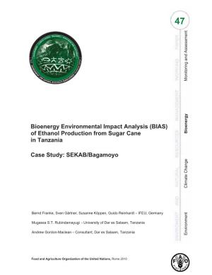(BIAS) of Ethanol Production from Sugar Cane in Tanzania Case Study