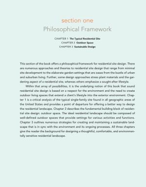 Section One Philosophical Framework