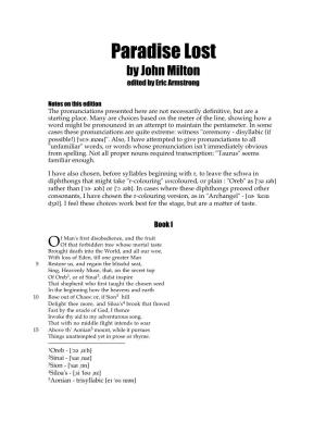 Paradise Lost Bk. 1