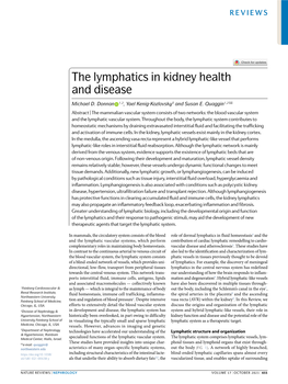 The Lymphatics in Kidney Health and Disease