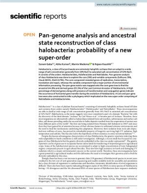 Pan-Genome Analysis and Ancestral State Reconstruction Of