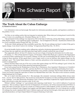 March 2015 the Truth About the Cuban Embargo by Humberto Fontova