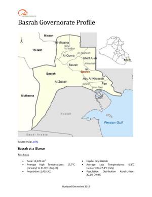 Basrah Governorate Profile