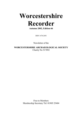Worcs Recorder Issue 66