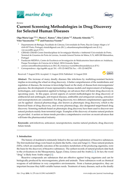 Current Screening Methodologies in Drug Discovery for Selected Human Diseases