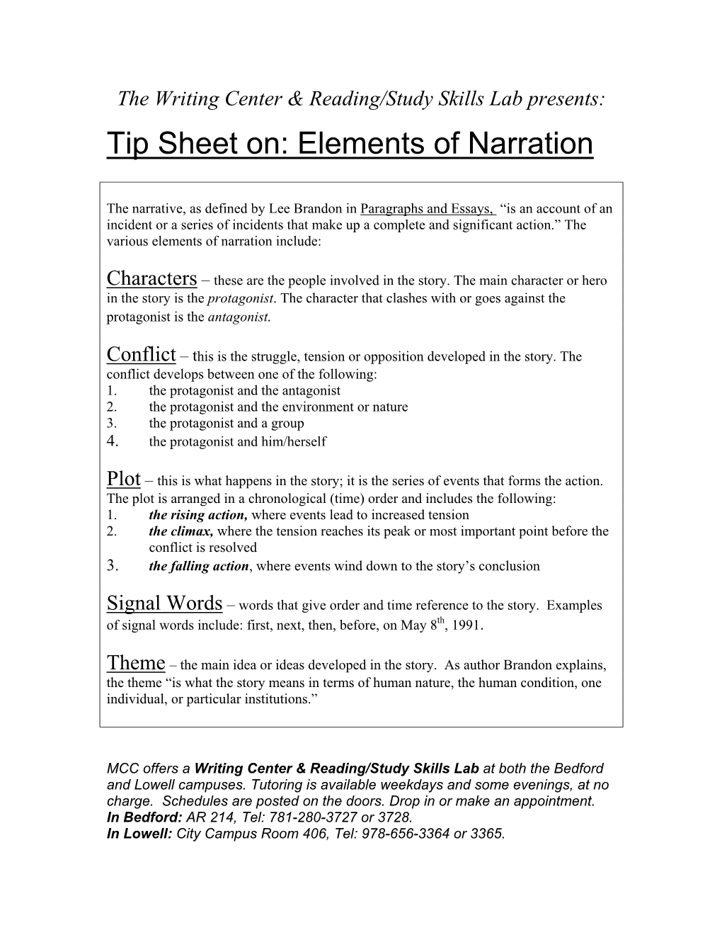 Elements of Narration - DocsLib