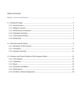 Table of Contents