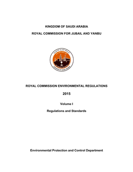 Kingdom of Saudi Arabia Royal Commission for Jubail And