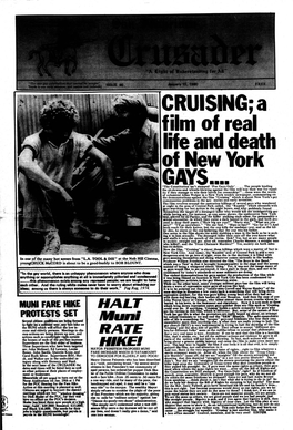 CRUISING; a Film of Real Life and Death of New York GAYS