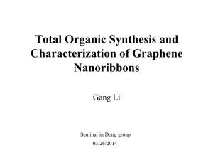 Totally Organic Synthesis and Characterization of Graphene