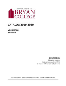 Catalog 2019-2020