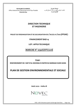 Plan De Gestion Environnementale Et Sociale