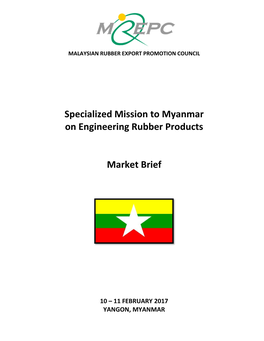 Specialized Mission to Myanmar on Engineering Rubber Products