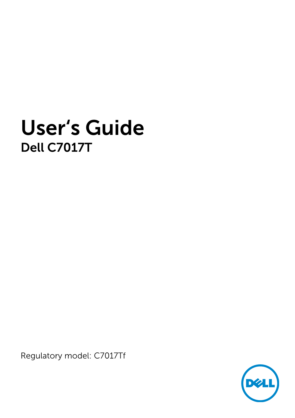 Dell C7017T User's Guide