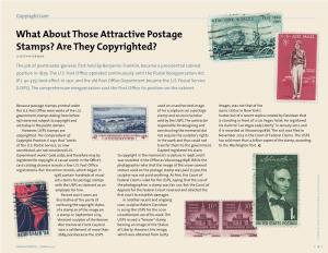 What About Those Attractive Postage Stamps? Are They Copyrighted? Judith Nierman