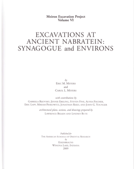 E,Xcavations at Ancient Nabratein