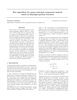 Fast Algorithms for Sparse Principal Component Analysis Based on Rayleigh Quotient Iteration
