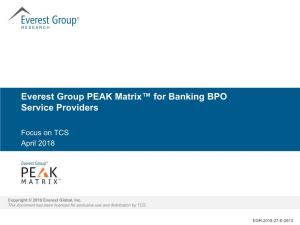 Everest Group PEAK Matrix™ for Banking BPO Service Providers