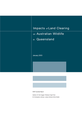 Impacts of Land Clearing