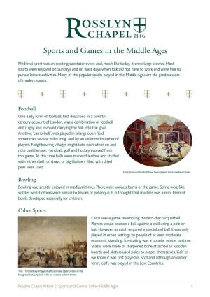 Sports and Games in the Middle Ages