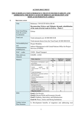 1 Action Document the European Union Emergency