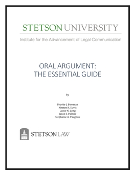 Oral Argument: the Essential Guide