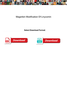 Magerlein Modification of Linycomin