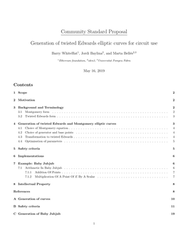 Generation of Twisted Edwards Elliptic Curves for Circuit Use