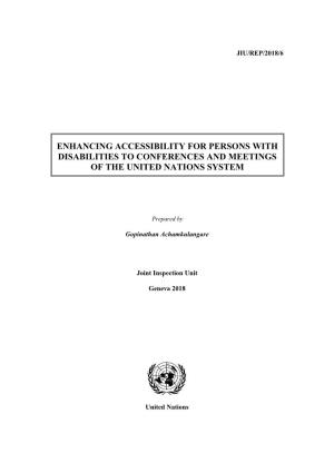 Enhancing Accessibility for Persons with Disabilities to Conferences and Meetings of the United Nations System