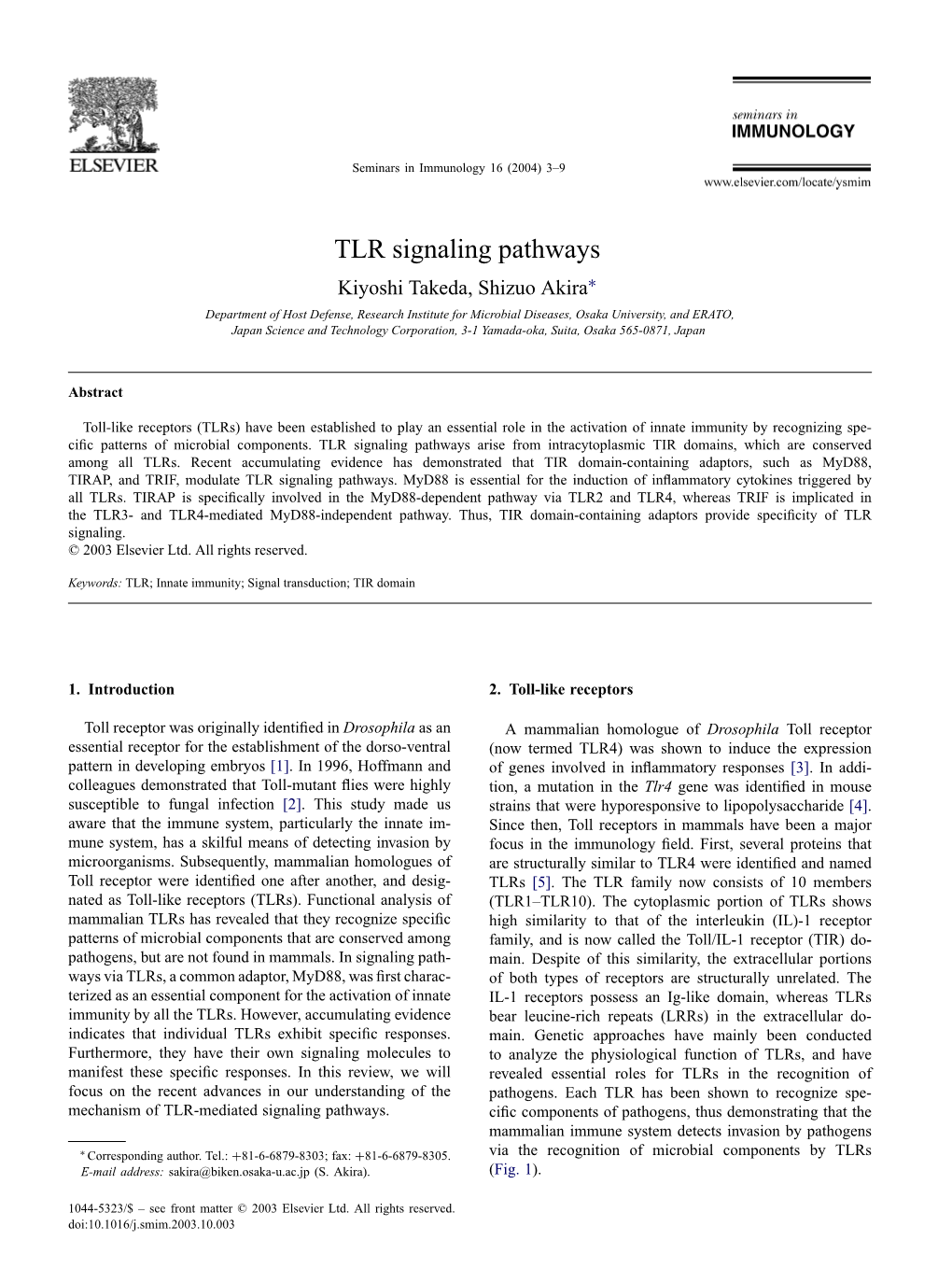 TLR Signaling Pathways