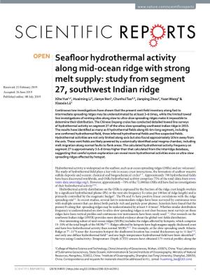 Seafloor Hydrothermal Activity Along Mid-Ocean Ridge With