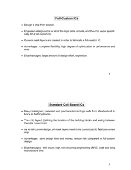 Full-Custom Ics Standard-Cell-Based