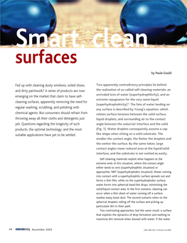 Smart, Clean Surfaces