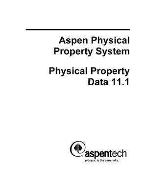 Physical Property Data 11.1 Contents • Iii Ethylene Component Databank