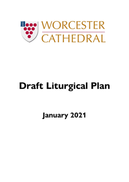 Draft Liturgical Plan