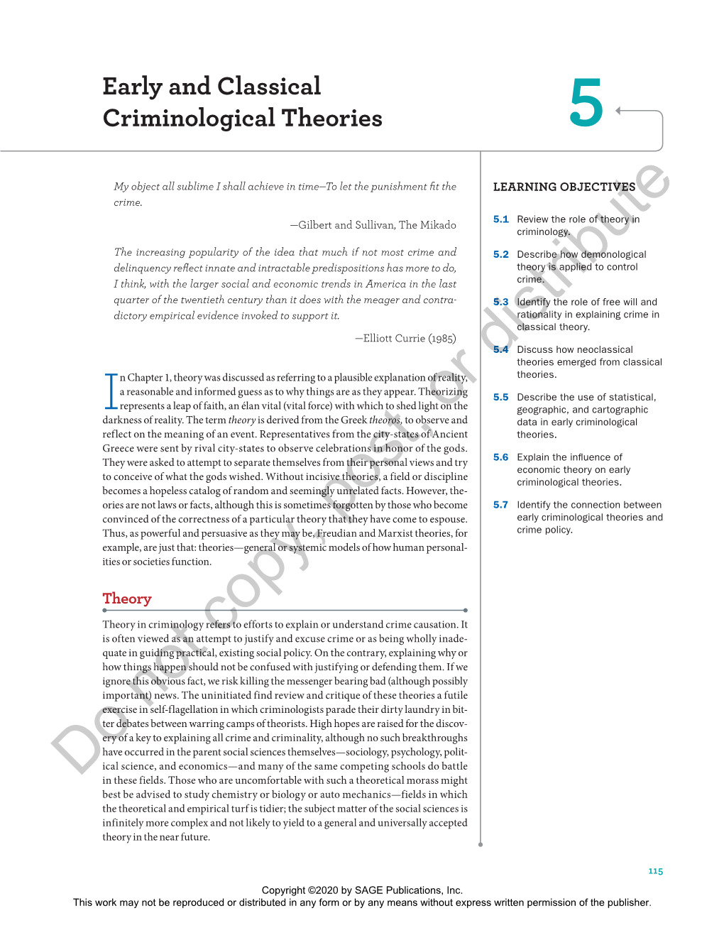 Early and Classical Criminological Theories 5