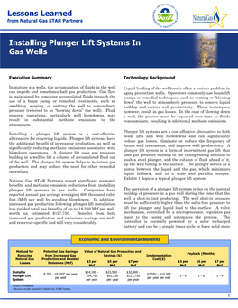 Installing Plunger Lift Systems in Gas Wells (Pdf)