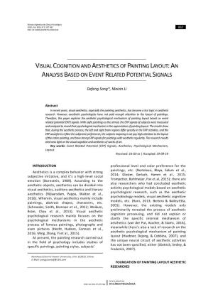 Visual Cognition and Aesthetics of Painting Layout:An Analysis Based on Event Related Potential Signals