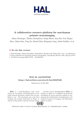 A Collaborative Resource Platform for Non-Human