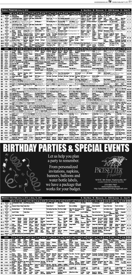 Birthday Parties & Special Events
