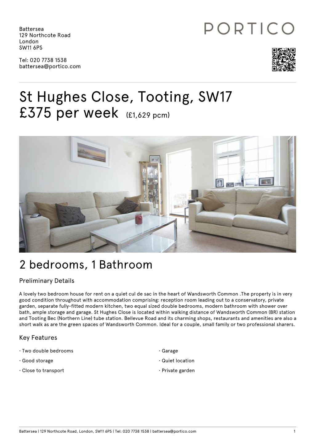 St Hughes Close, Tooting, SW17 £375 Per Week (£1,629 Pcm)