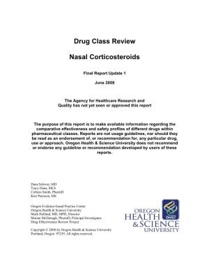 Drug Class Review Nasal Corticosteroids